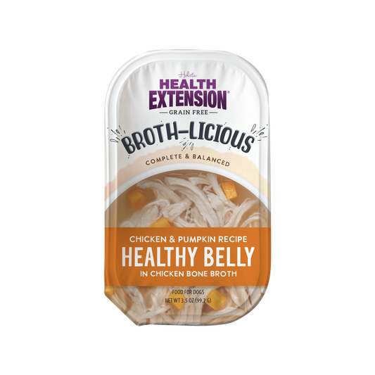 Broth-Licious Chicken & Pumpkin in Bone Broth - Healthy Belly Recipe for Adult Dogs