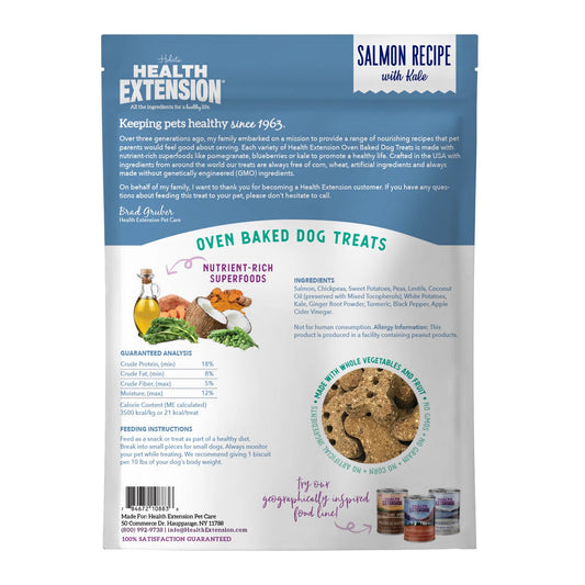 Health Extension Grain Free Salmon & Kale Dog Treat (6oz)