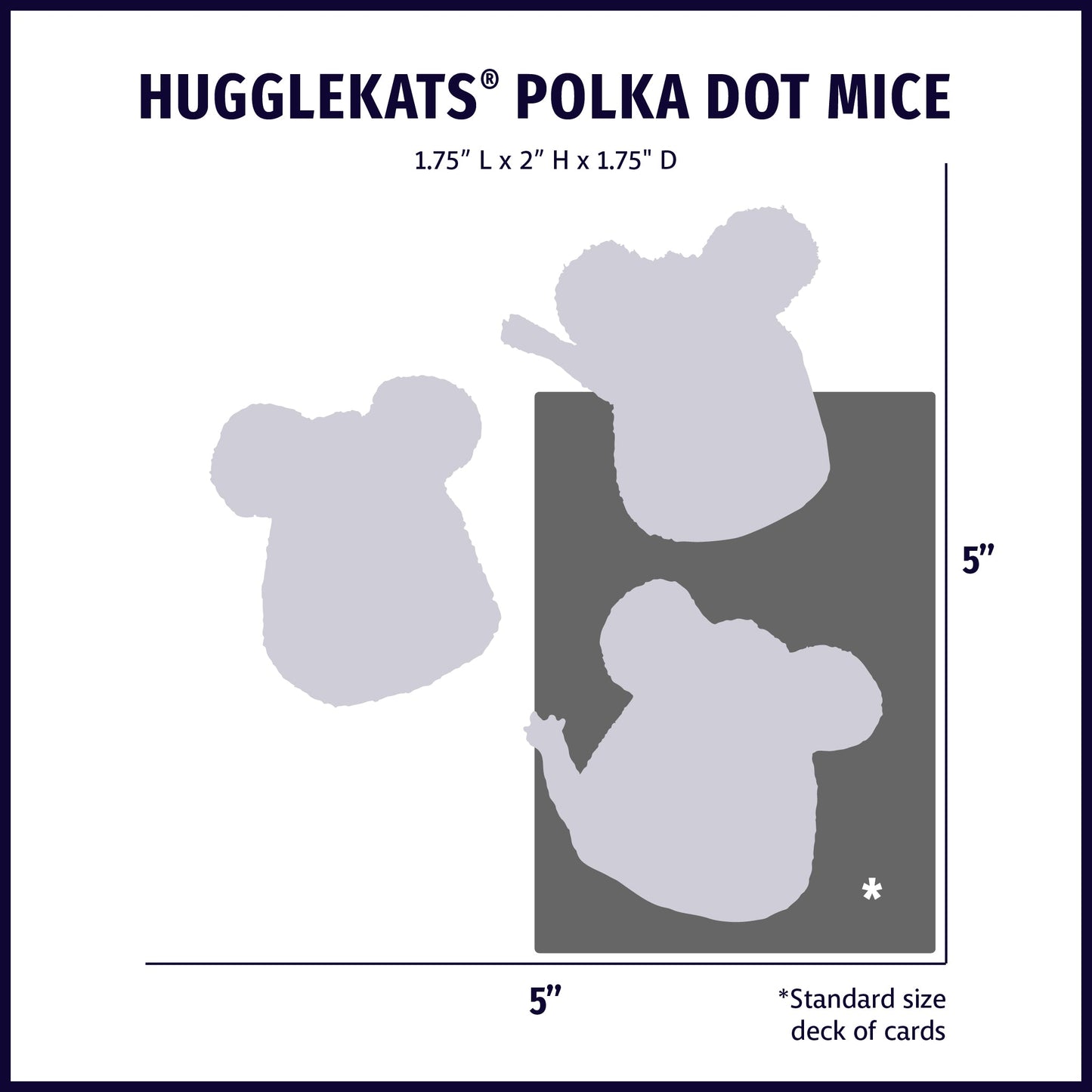 Cat Toy HuggleKats Polka Dot Mice Bucket of Toys 16 Essentia - gallery product image for cat toy