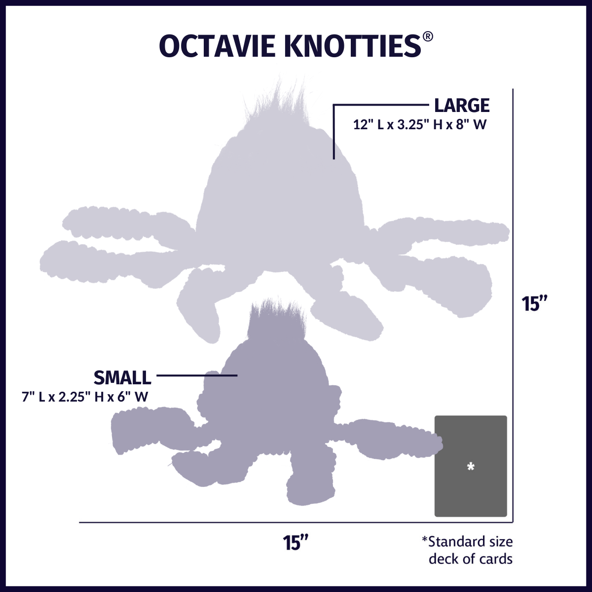 Dog Toy Octavie Octopus Knottie Plush Toy for Daily Use - gallery product image for dog toy