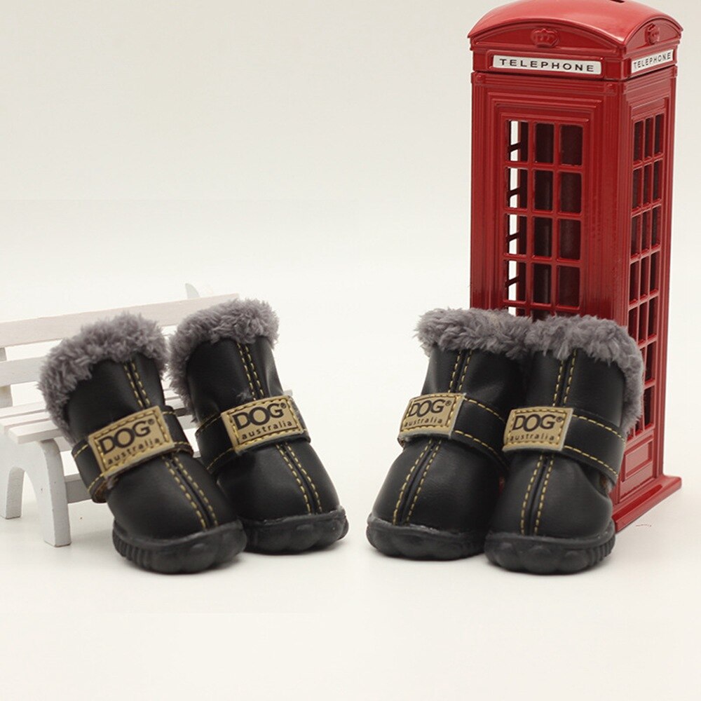 Dog Snow Boots Waterproof Fleece Lined Warm Winter 🥾