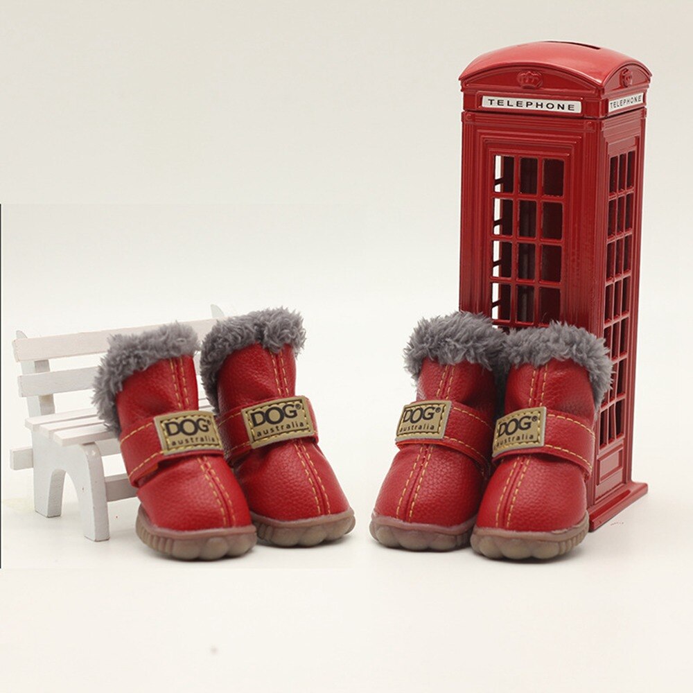 Dog Snow Boots Waterproof Fleece Lined Warm Winter 🥾