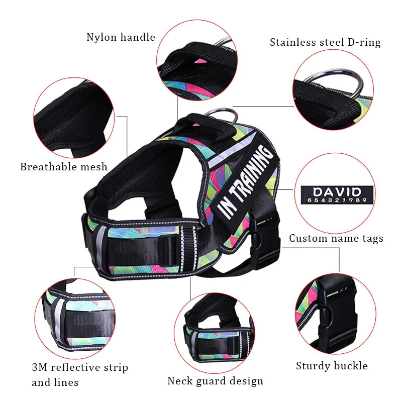 Adjustable Reflective Dog Harness - Purrfect Pet Kingdom