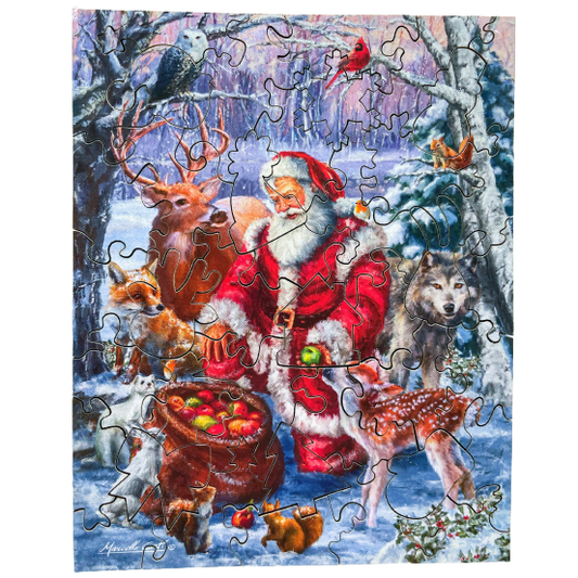 Happy New Year 40 Piece Mini Wooden Jigsaw Puzzle Geek Toys