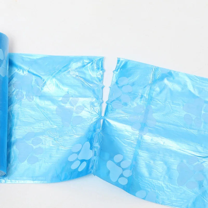15 Bags Per Roll PE Dog Poop Bags Paw Print Pets Dogs Accessories for Dogs Cats Mascotas Products bolsas caca perro undefined - Purrfect Pet Kingdom