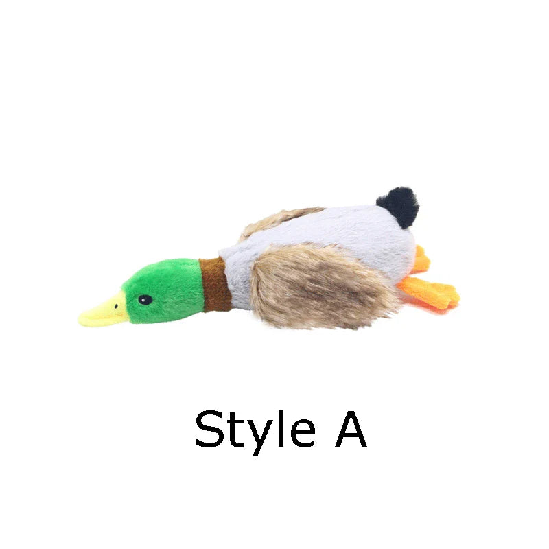 Plush Duck Dog Squeaky Toy ๐ฆ