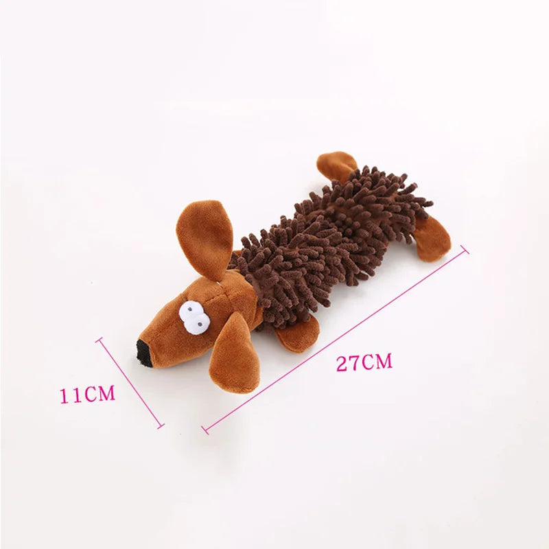 Plush Animal Squeaky Toy - Durable Fun for Small Dogs
