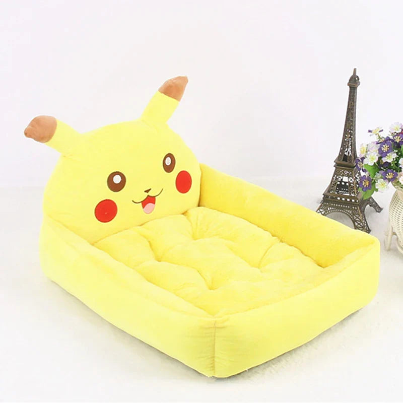 Cute Cartoon Pet Bed - Winter Warm Sofa for Small & Medium Dogs, Cats