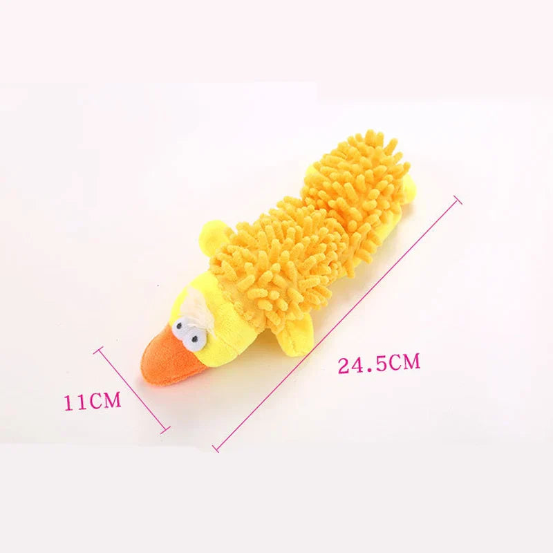 Durable Squeaky Plush Animal Toy for Small Dogs and Puppies