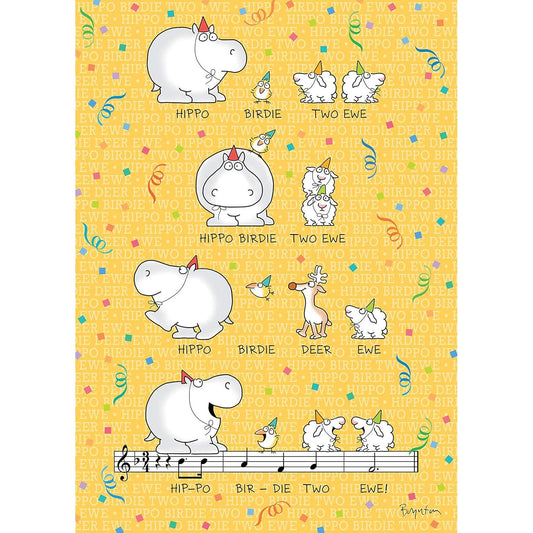 Hippo Birdie Two Ewe 300 Piece Happy Birthday Jigsaw Puzzle Workman