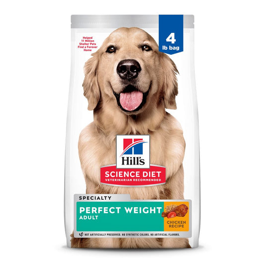 Hill's Science Diet Adult Perfect Weight Chicken Recipe Dry Dog Food Bag - Science Diet Dry Dog Food - The Family Pet