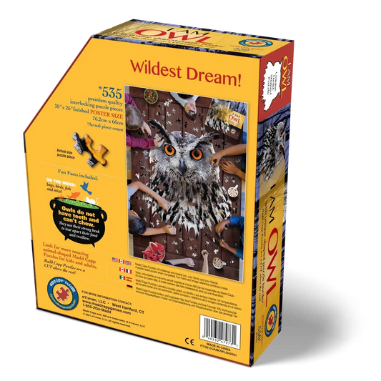 I Am Owl 550 Piece Head Shaped Jigsaw Puzzle Madd Capp