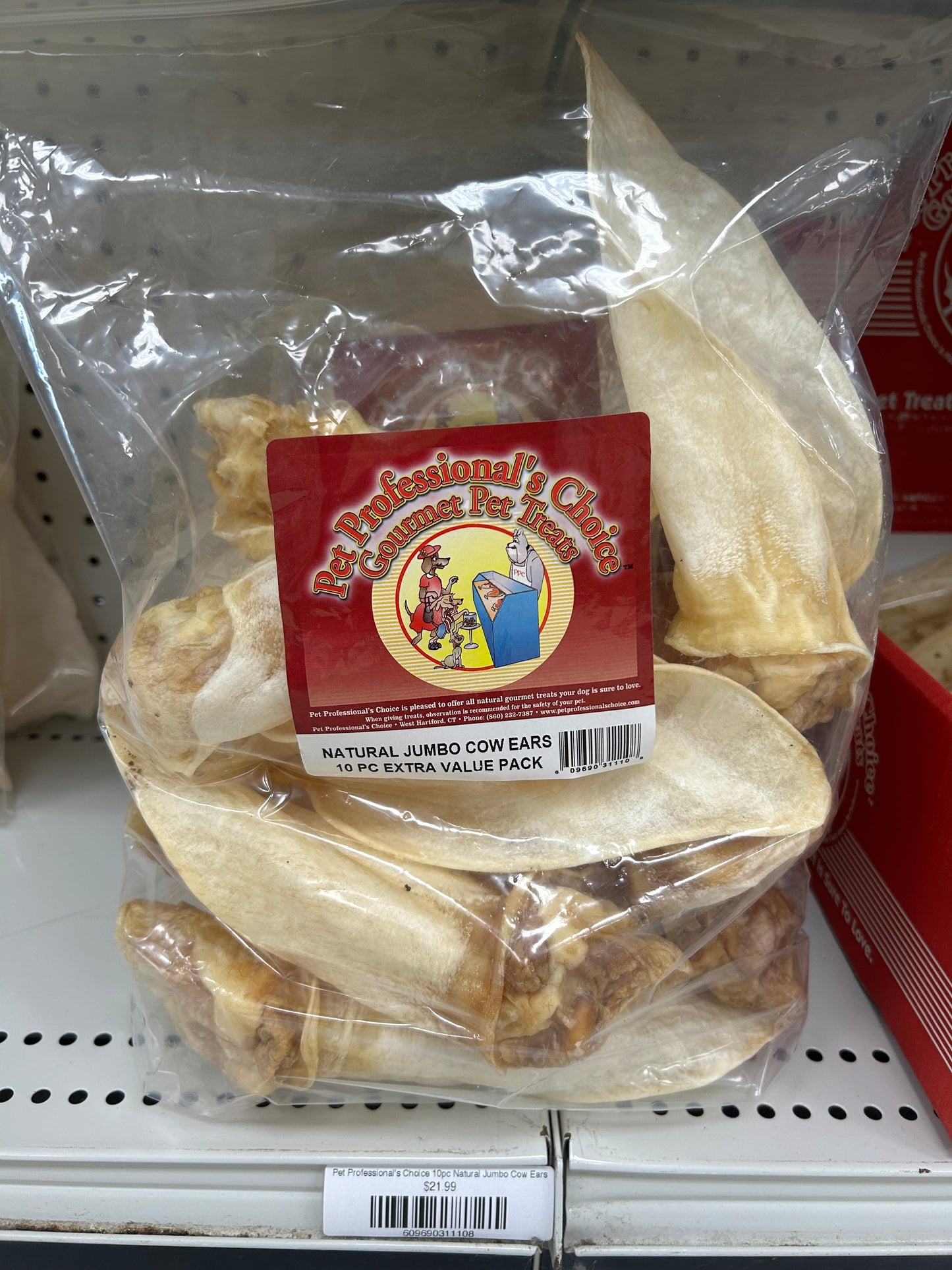 Pet Professional's Choice 10pc Natural Jumbo Cow Ears - Pet Professional's Choice Dog Treats - The Family Pet