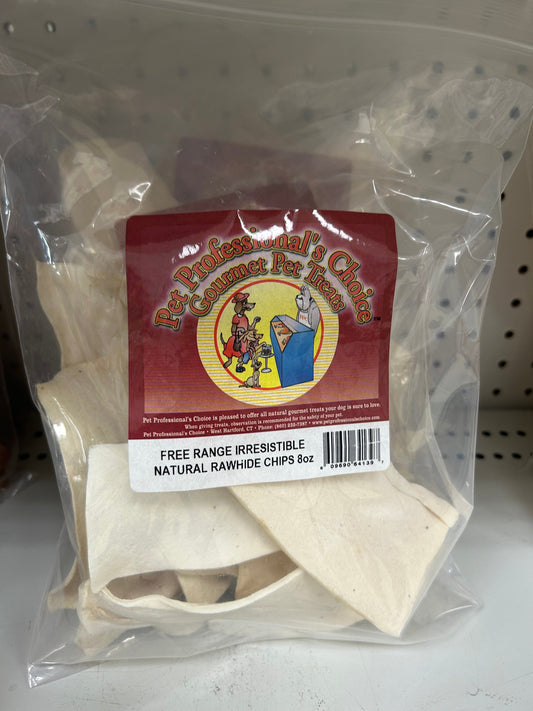 Pet Professional's Choice Free Range Natural Rawhide Chips (8oz) - Pet Professional's Choice Dog Treats - The Family Pet