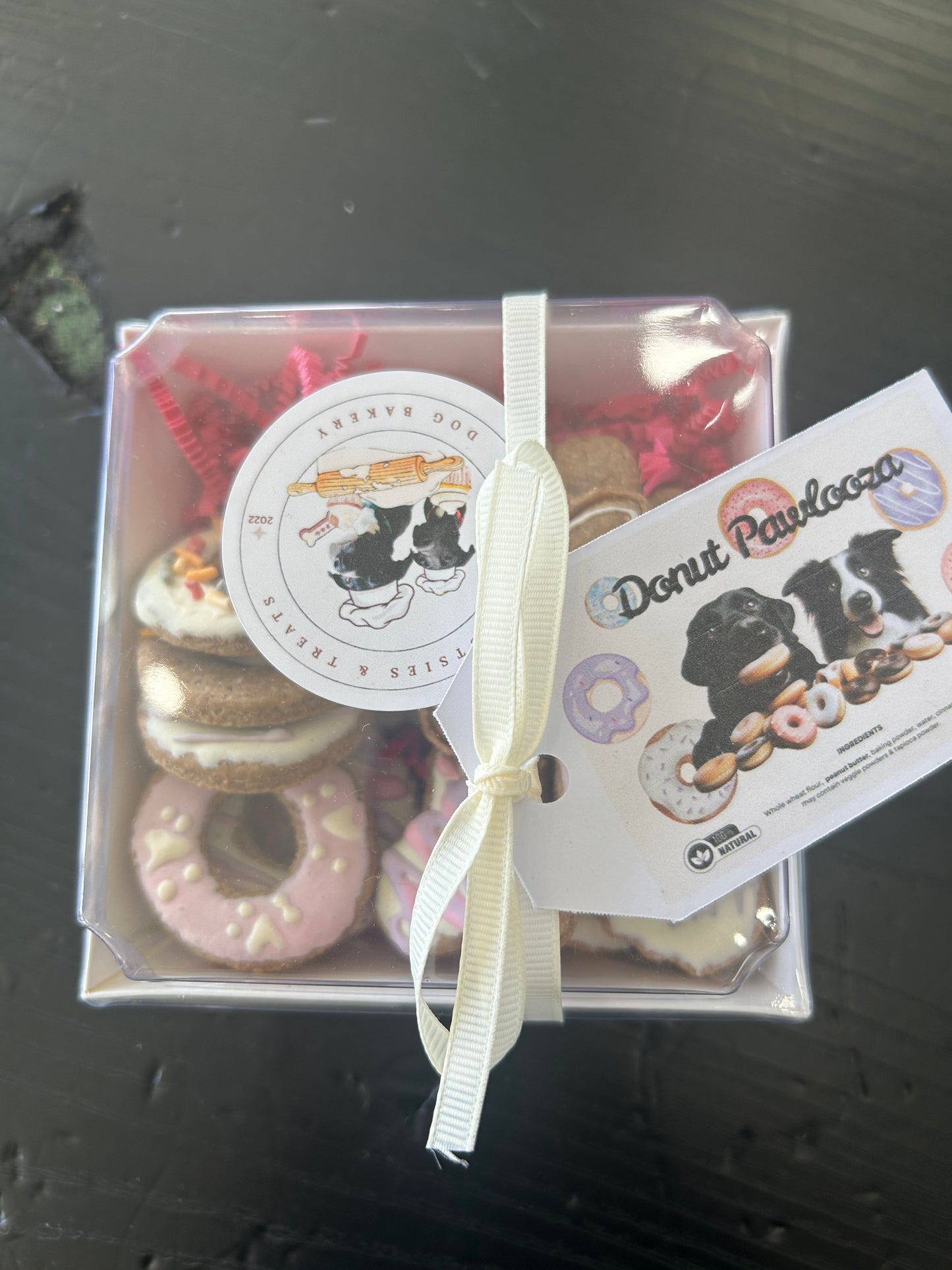 Tootsies & Treats Peanut Butter Treats Donut Palooza Square Box (4oz) - dog treats - The Family Pet