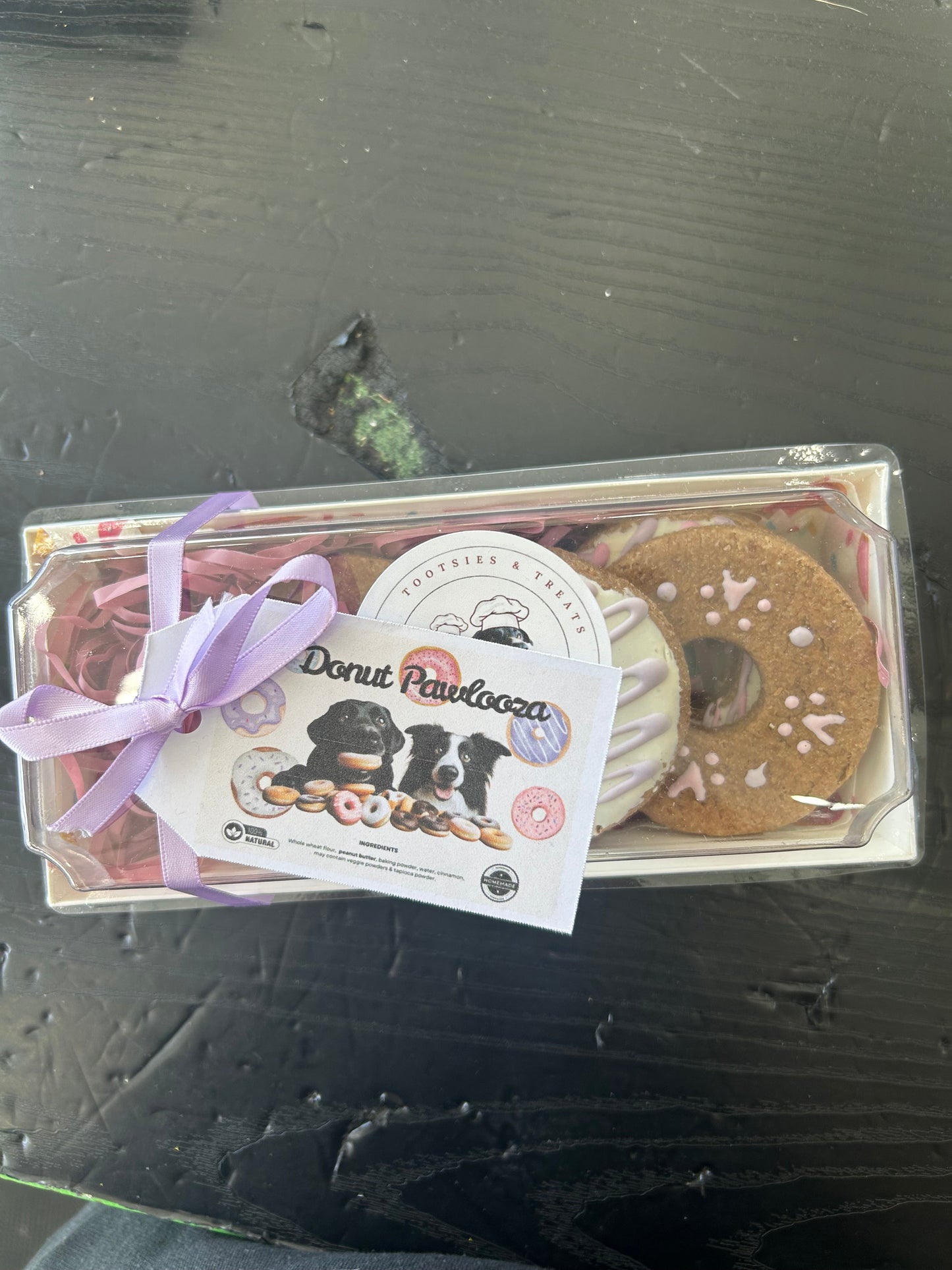 Tootsies & Treats Peanut Butter Treats Donut Palooza Rectangle Box (4oz) - dog treats - The Family Pet