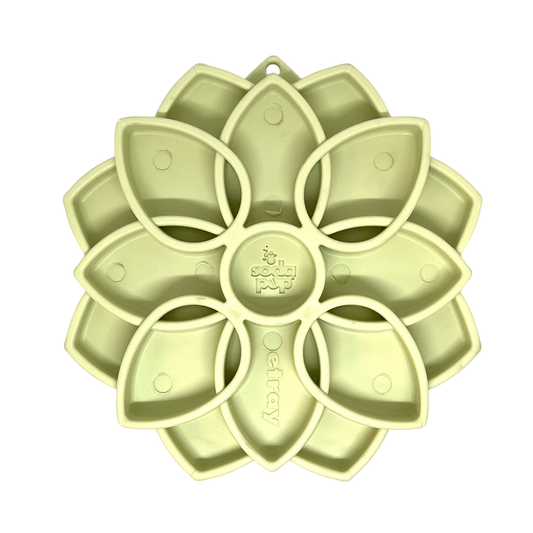 Mandala Softie eTray Shallow Slow Feeder Dog Bowl with Suction