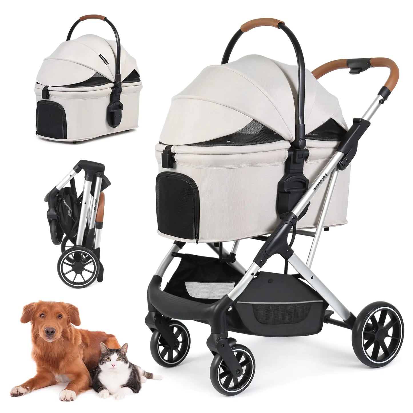 Beberoad Pets T6 Luxury Pet Stroller for Medium Dog Under