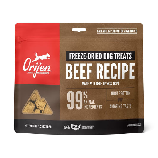 Orijen Beef Freeze Dried Dog Treats (3.25oz) - Orijen Freeze Dried Dog Treats - The Family Pet