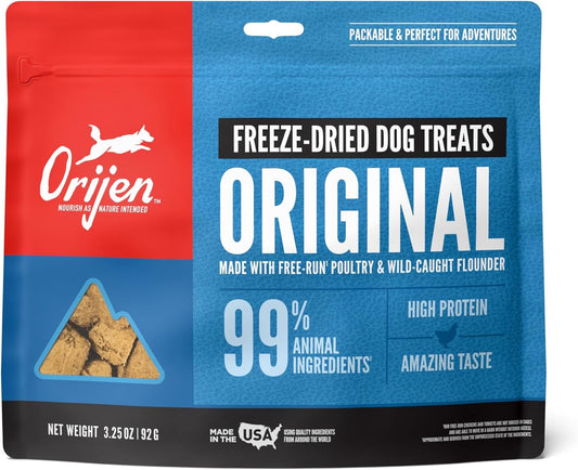 Orijen Original Freeze Dried Dog Treats (3.25oz) - Freeze Dried Dog Treats - The Family Pet