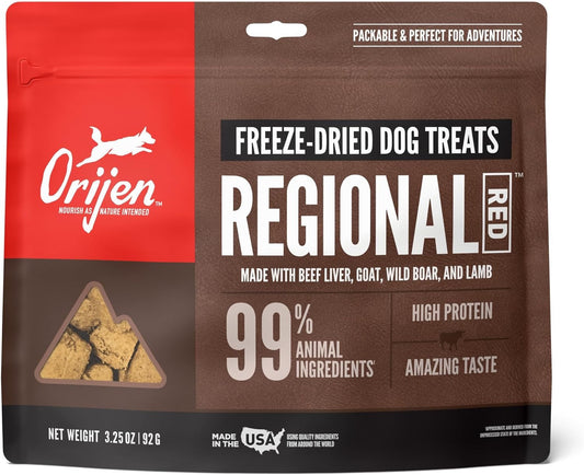Orijen Regional Red Freeze Dried Dog Treats (3.25oz) - Freeze Dried Dog Treats - The Family Pet