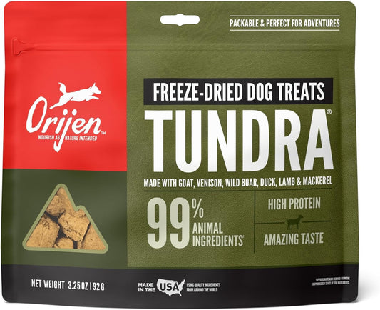 Orijen Tundra Freeze Dried Dog Treats (3.25oz) - Freeze Dried Dog Treats - The Family Pet