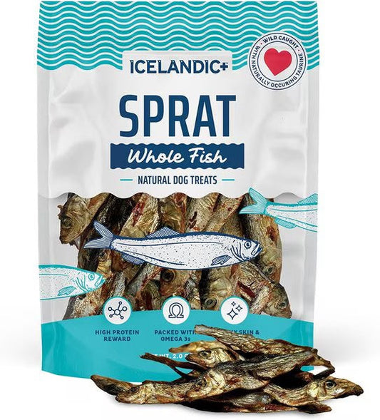 Icelandic Whole Sprats Dog Treats (2oz) - Icelandic Dog Treats - The Family Pet