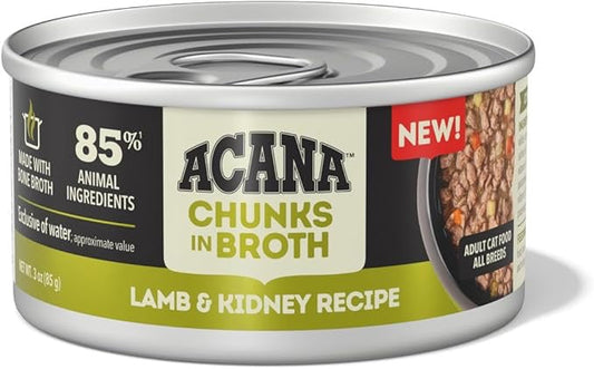 Acana Grain Free Chunks in Broth Lamb & Kidney Wet Cat Food (3oz) - Acana Wet Cat Food - The Family Pet