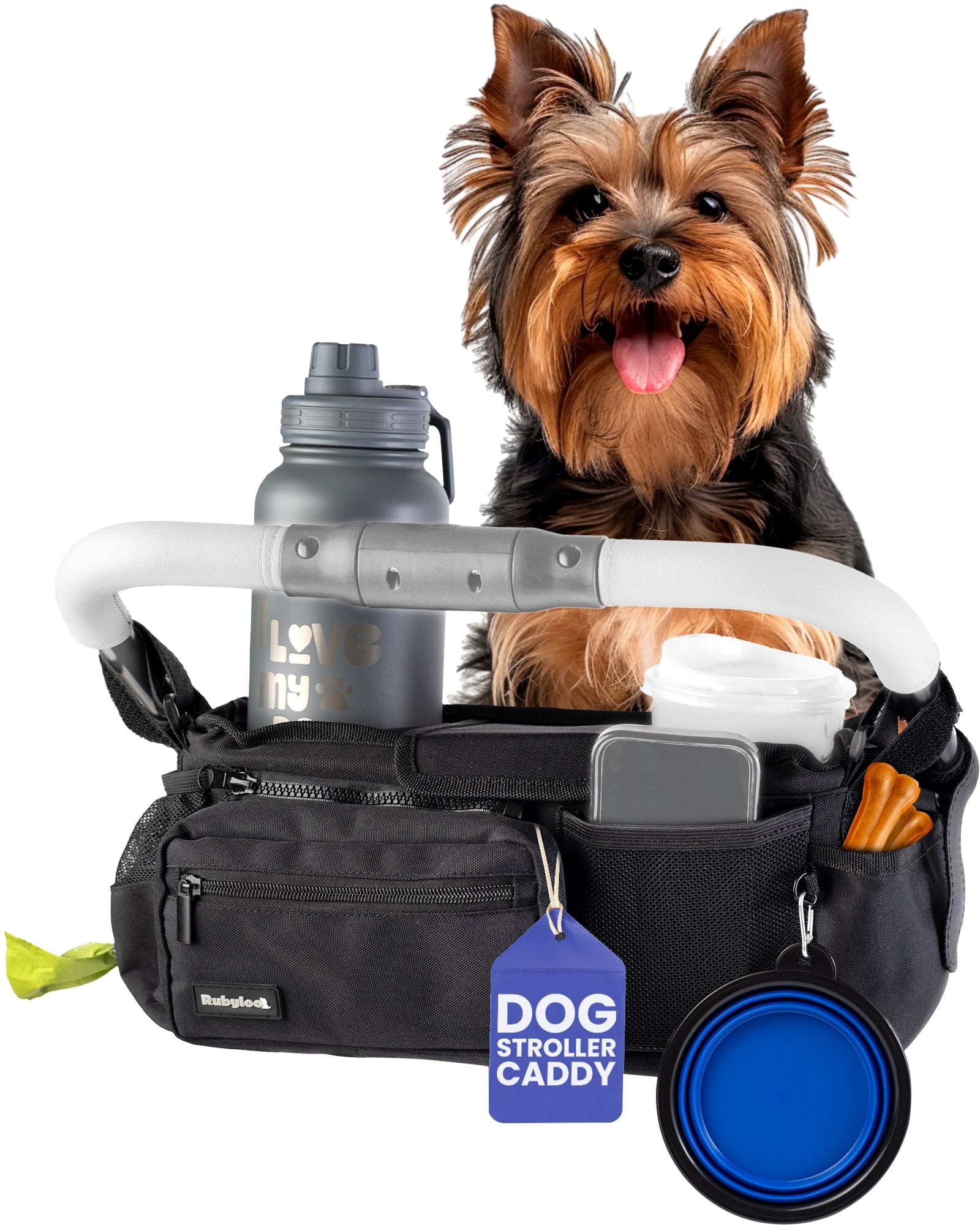 Dog Stroller Caddy Organizer ๐พ - Purrfect Pet Kingdom