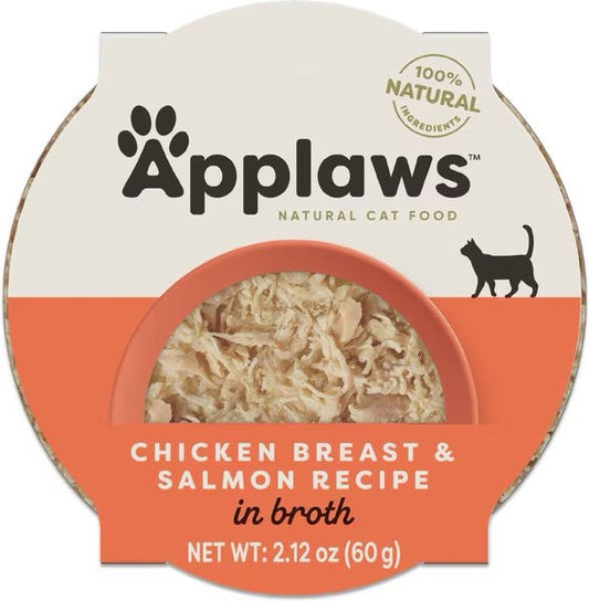 Applaws Chicken Breast & Salmon in Broth Wet Cat Food (2.12oz) - The Family Pet