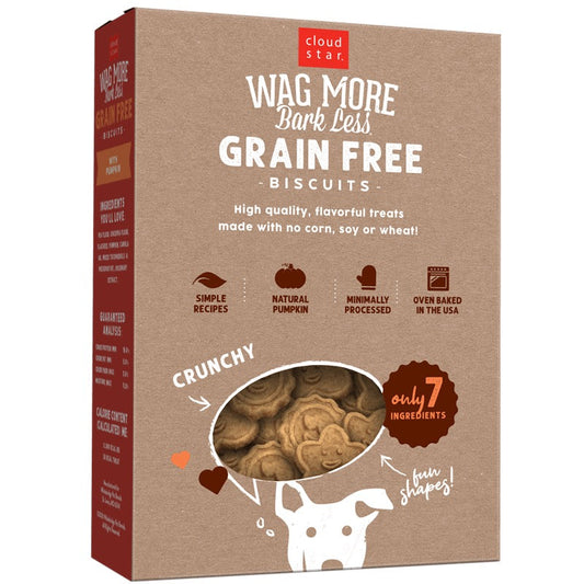 Wagmore Grain Free Pumpkin Oven Baked Biscuits Dog Treats (14oz) - Wagmore Dog Treats - The Family Pet