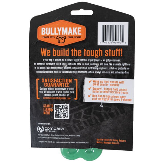BullyMake Toss N' Treat T-Bone Dog Chew Toy, Mint Flavored - detail view
