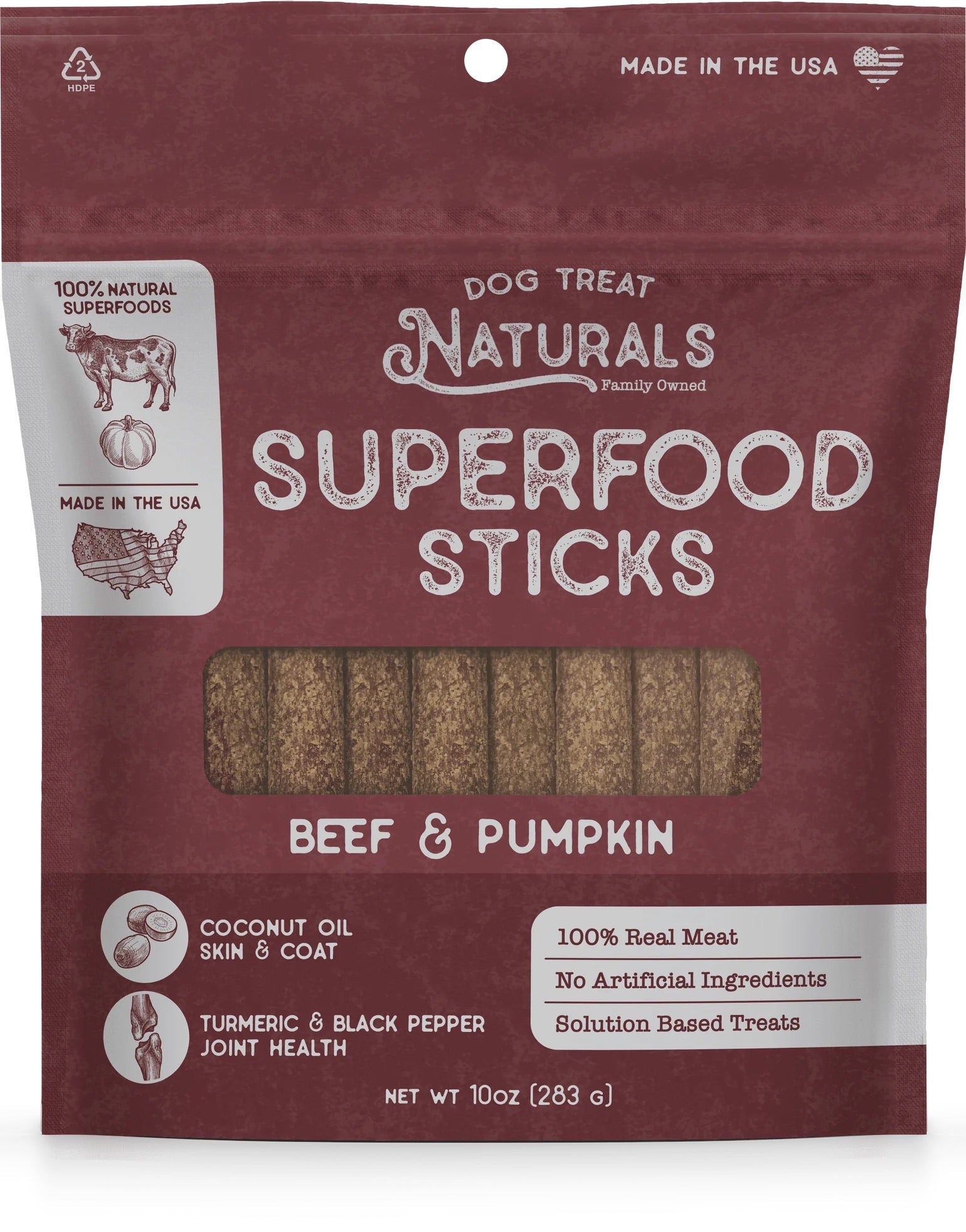 Dog Treat Naturals Superfood Sticks, Beef & Pumpkin Dog Treats (10oz) - Chewy Dog Treats - The Family Pet
