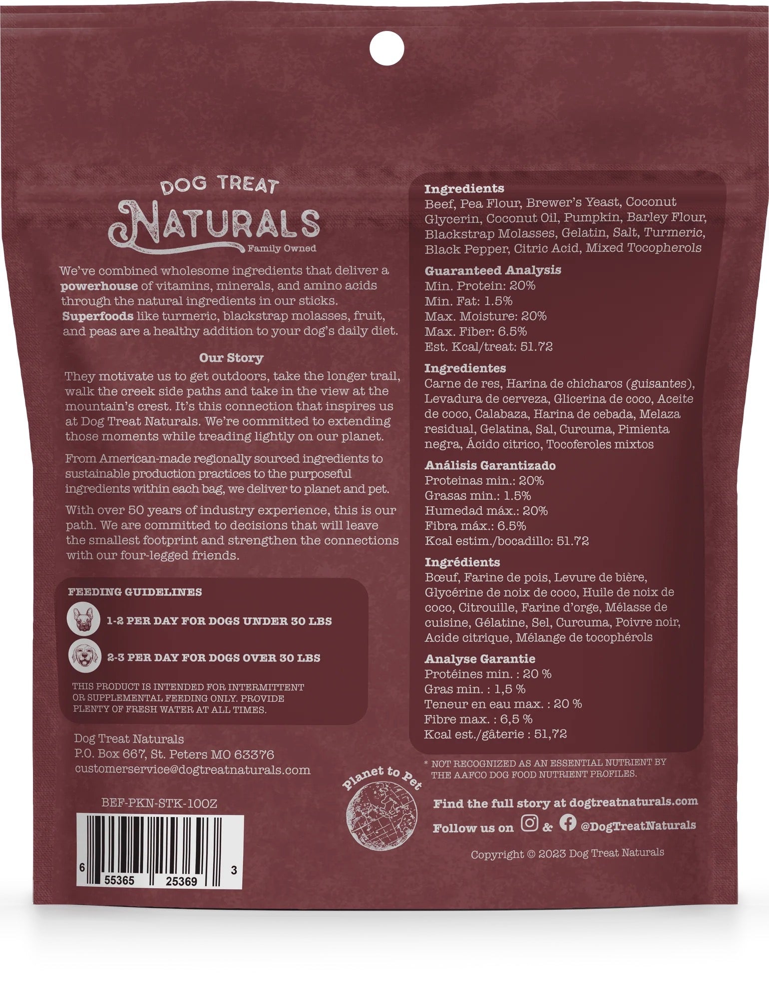 Dog Treat Naturals Superfood Sticks, Beef & Pumpkin Dog Treats (10oz) - Chewy Dog Treats - The Family Pet