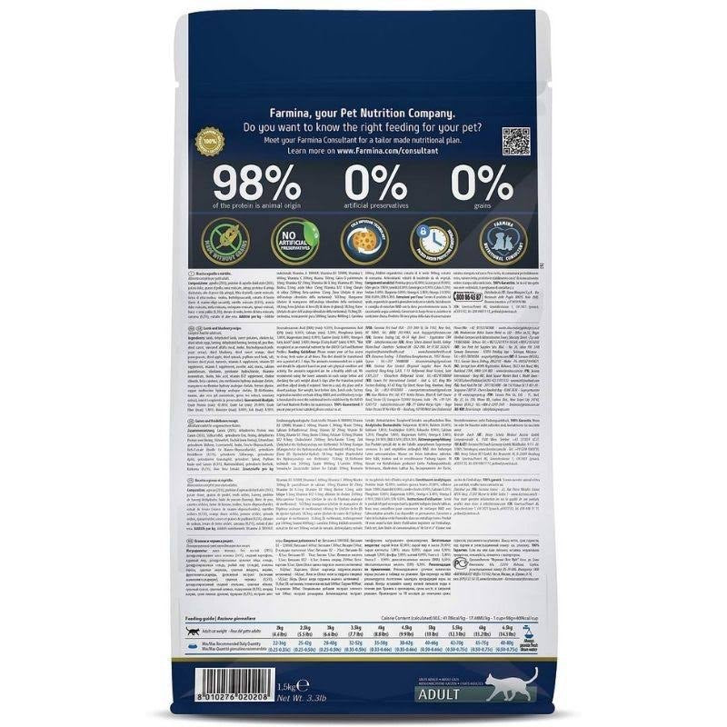 Farmina N&D Prime Lamb & Blueberry Grain Free Dry Cat Food (3.3lb) - Dry Cat Food - The Family Pet