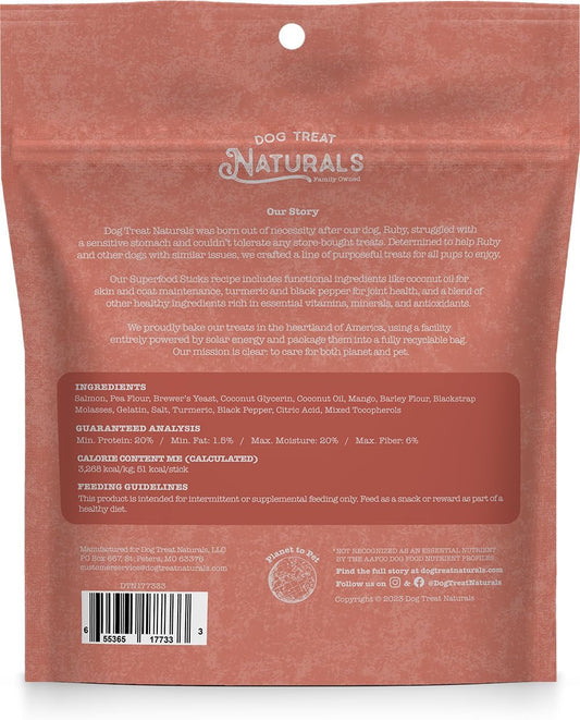 Dog Treat Superfood Sticks, Salmon & Mango Dog Treats (10oz)