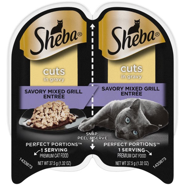Sheba Perfect Portions Cuts Mixed Grill Entree Wet Cat Food (2.65oz) - Sheba Wet Cat Food - The Family Pet