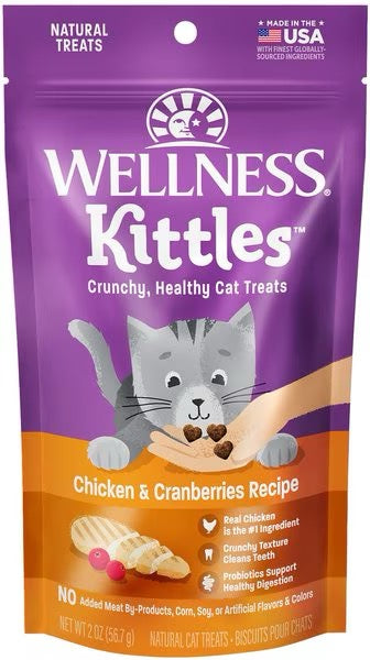 Wellness Kittles Chicken & Cranberry Cat Treats (2oz) - Cat Treats - The Family Pet
