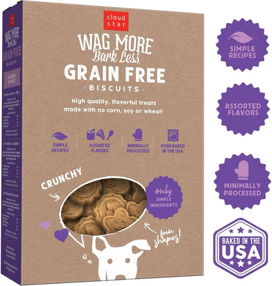 Wagmore Grain Free Assorted Oven Baked Biscuits Dog Treats (14oz) - Wagmore Dog Treats - The Family Pet