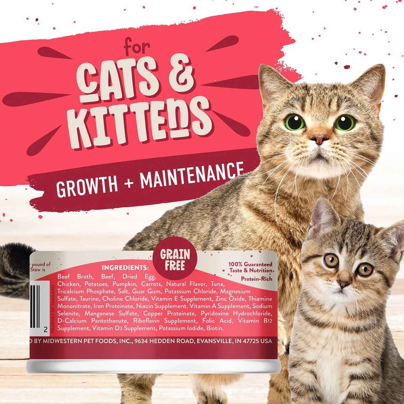 Cat Food Wet 5.5oz RanchHouse Stew Grain Free ๐