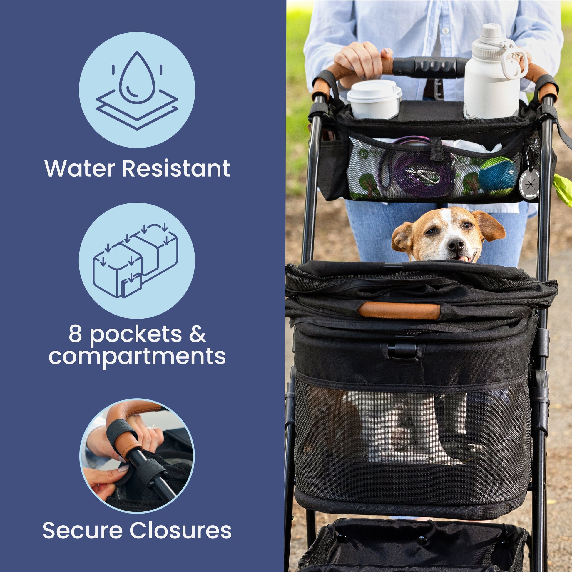Dog Stroller Caddy Organizer ๐พ - Purrfect Pet Kingdom