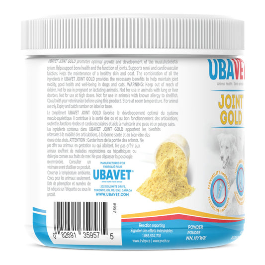 UBAVET Joint Gold Joint Care Powder for Dogs & Cats โ 8.8 oz (250g) - Purrfect Pet Kingdom