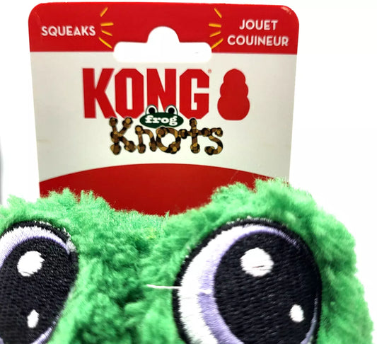 KONG Knots Frog Internal Rope Squeaky Dog Toy L/XL