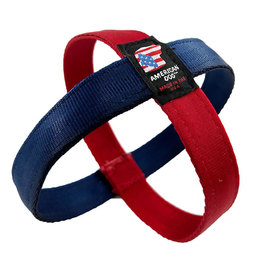 Dog Toy Lucky Dog 9 Two Tone Ring Ball Seatbelt Tug Interact - detail view