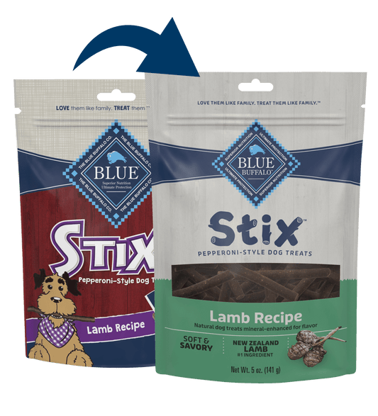 Blue Buffalo Blue Stix Soft - Moist Treats Lamb Recipe (5oz) - Blue Buffalo Soft Dog Treats - The Family Pet