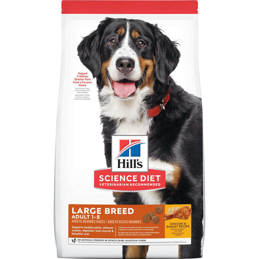 Hill's Science Diet Adult Large Breed Chicken & Barley Recipe Dry Dog Food Bag (35lb) - Science Diet Dry Dog Food - The Family Pet