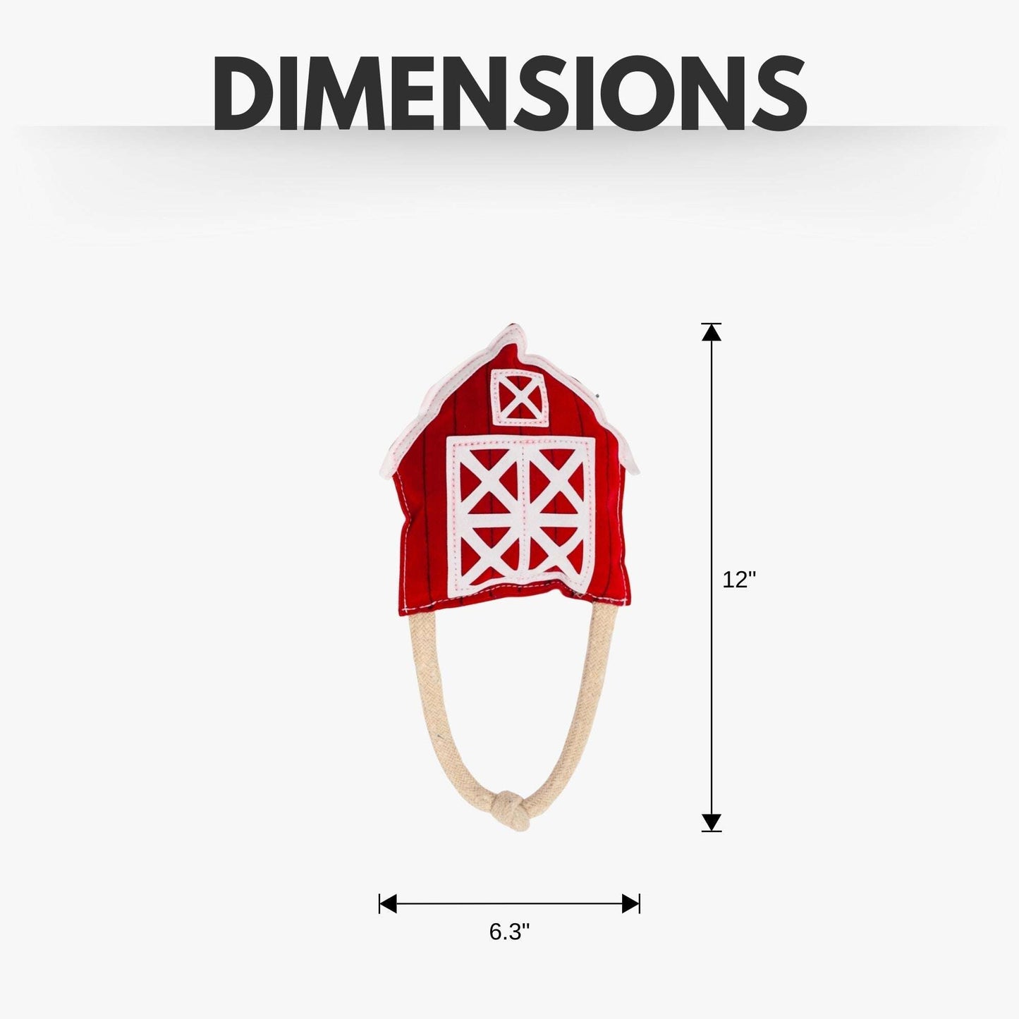 Country Living Faux Leather Red Barn Dog Chew Toy – Safe, Long-Lasting, and Non-Toxic - Purrfect Pet Kingdom