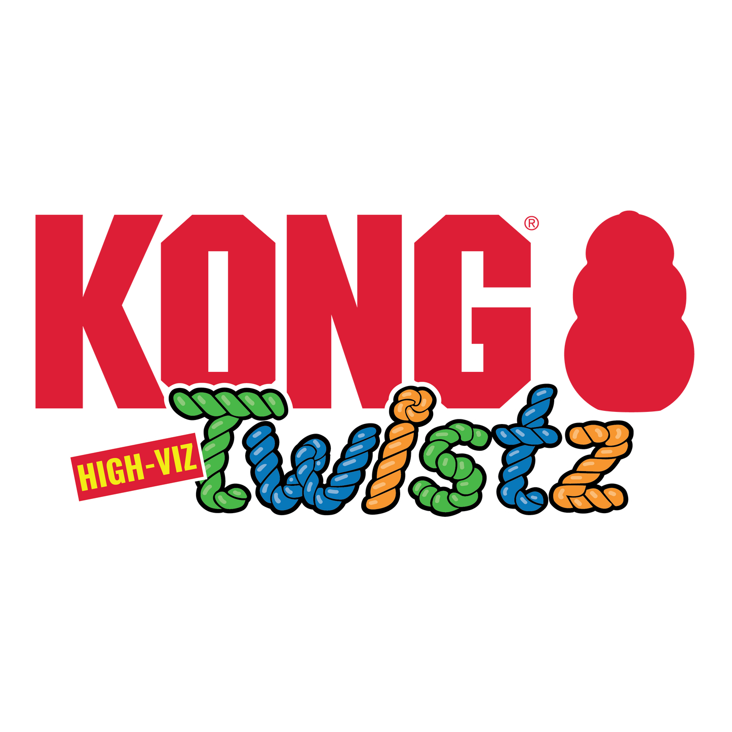 Kong Twistz High - Viz Ball Large - Kong Dog Toys - The Family Pet