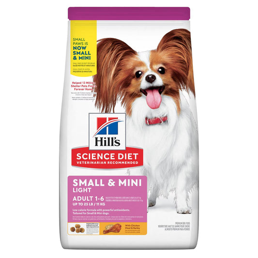 Hill's Science Diet Adult Light Small & Mini with Chicken Meal & Barley Dry Dog Food Bag - Science Diet Dry Dog Food - The Family Pet