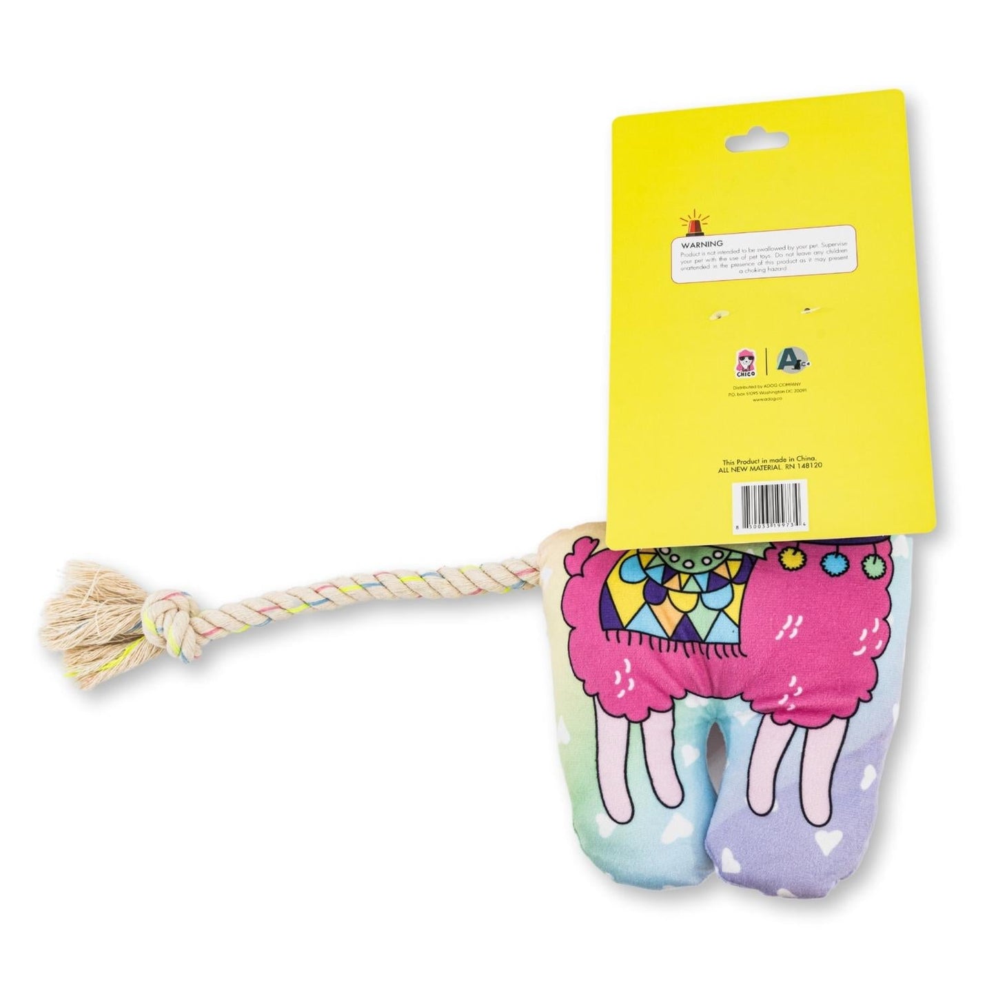 Llama Plush Dog Toy Squeaker Crinkle Paper Magical ๐ฆ
